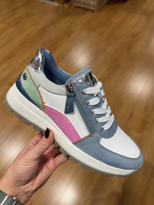 Refresh Denim Multi Zip Trainer