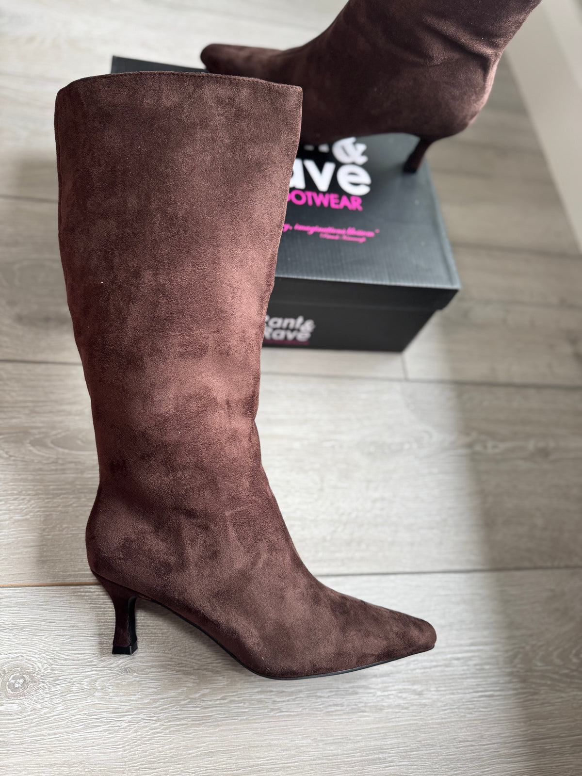 Rant & Rave Daisy Chocolate Long Boot