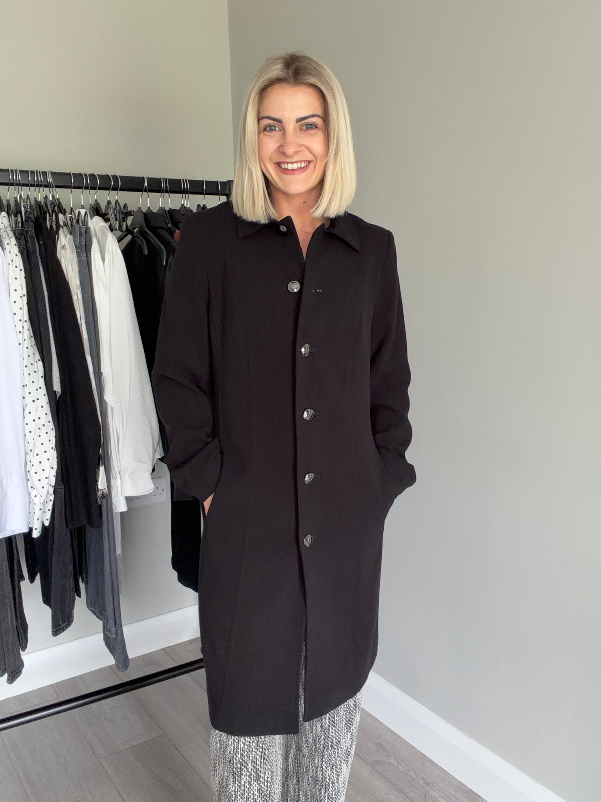 Emreco Black Tailored Coat