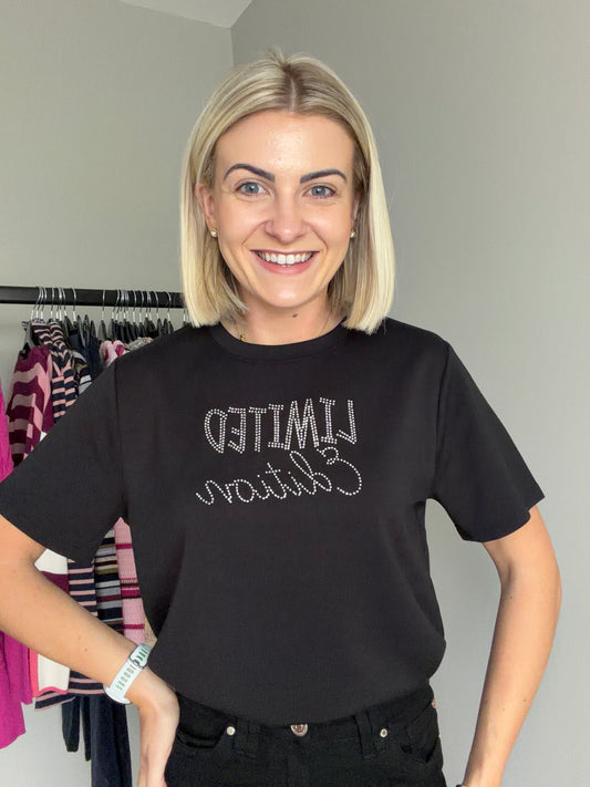 Freequent Black Embellished Tee