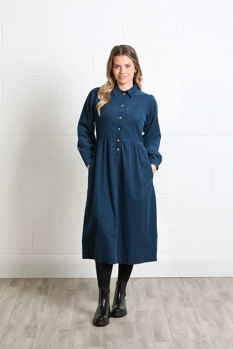 Rant & Rave Hazel Teal Shirt Dress