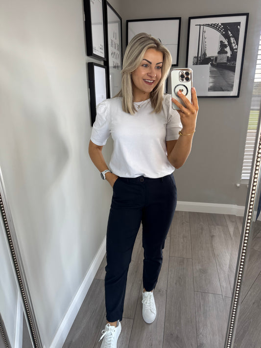 Freequent Navy Bengaline Trousers