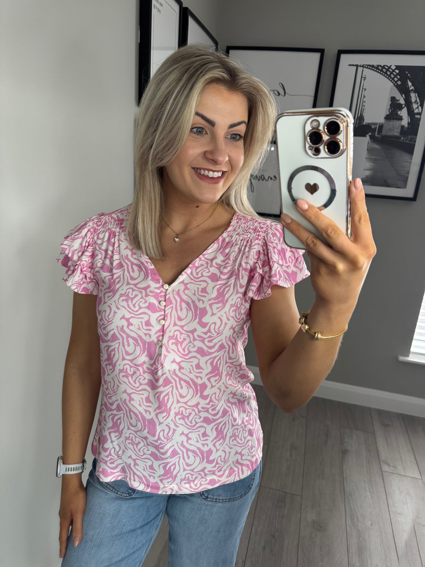 Rant & Rave Belva Pink Top