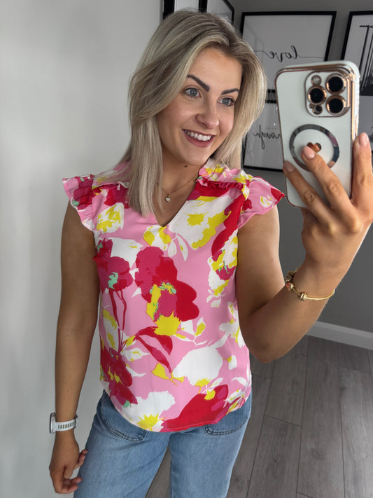 Rant & Rave Leana Pink Top