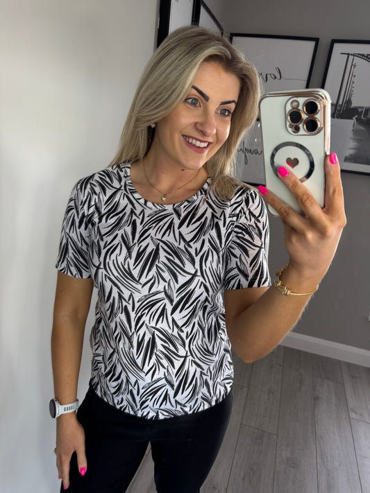 Black/White Print Tee