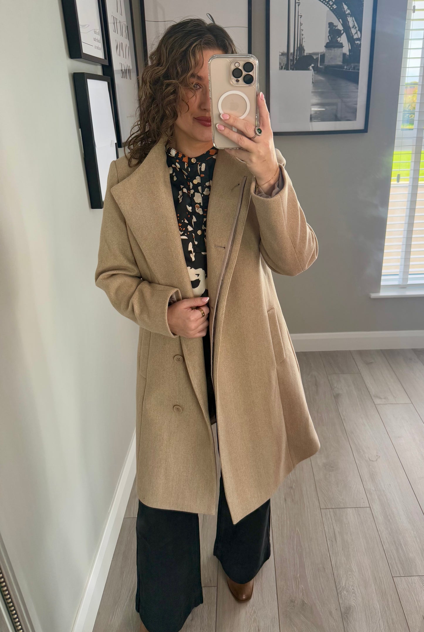 Camel Wrap Coat