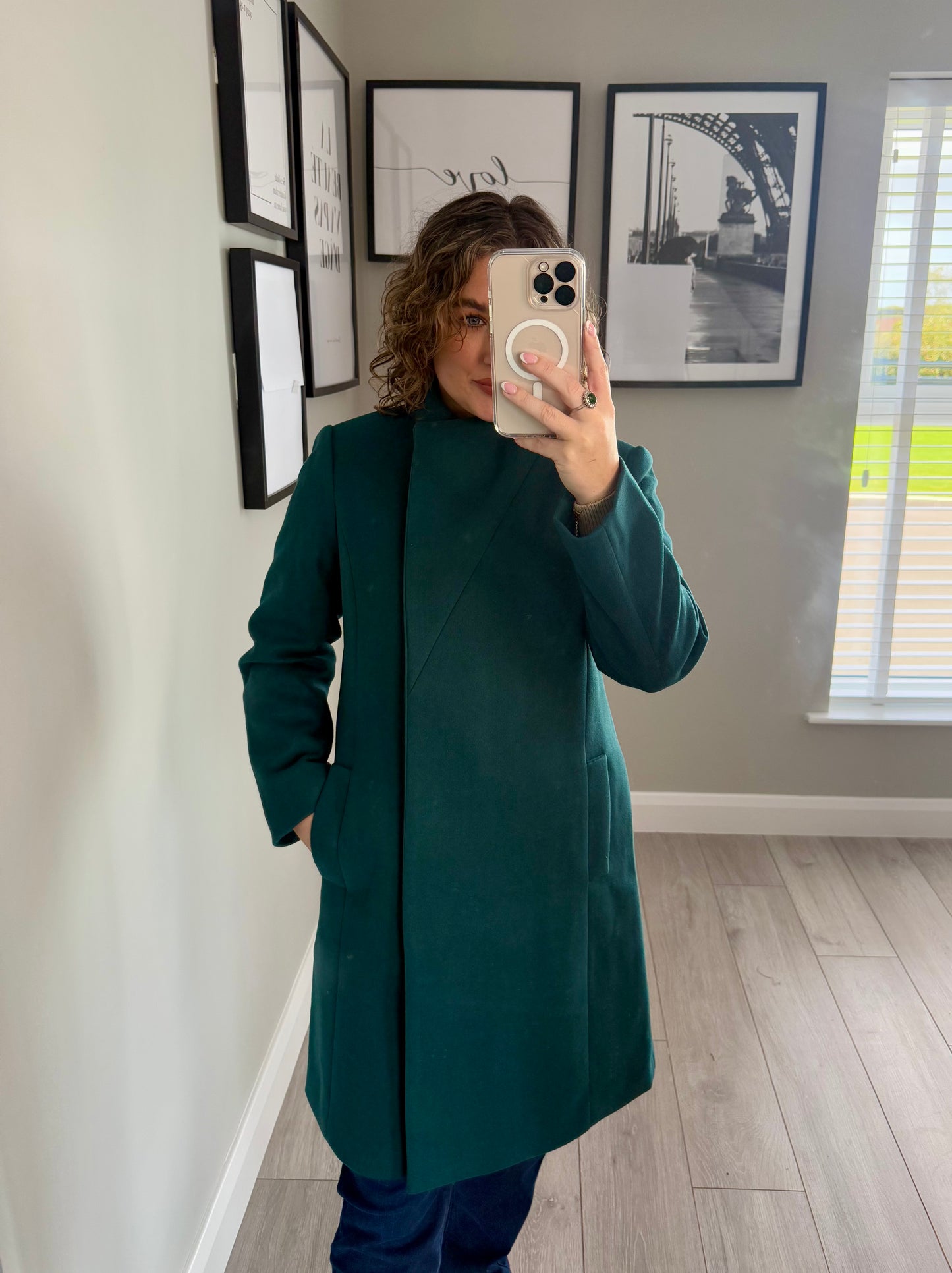 Forest Green Wrap Coat