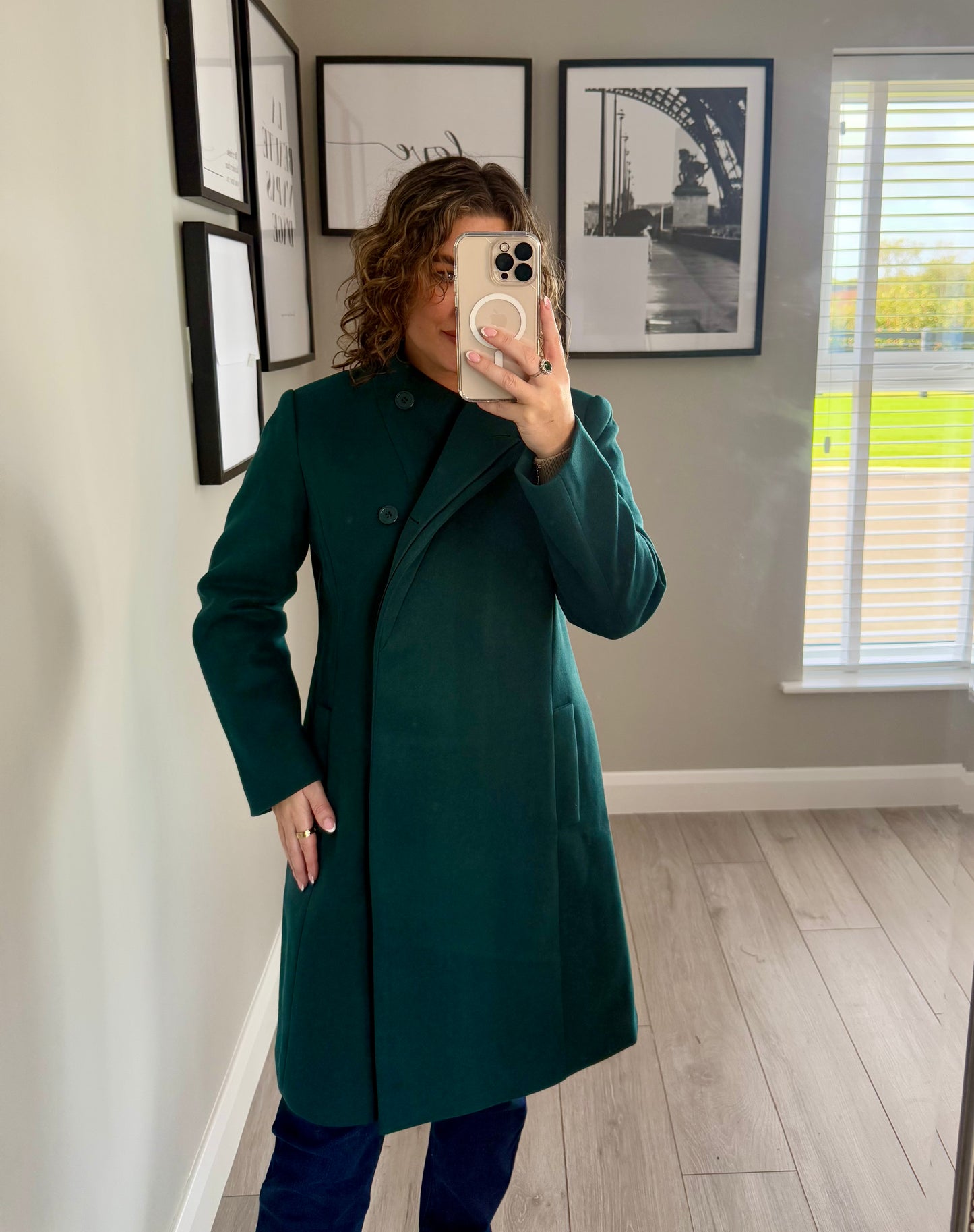 Forest Green Wrap Coat