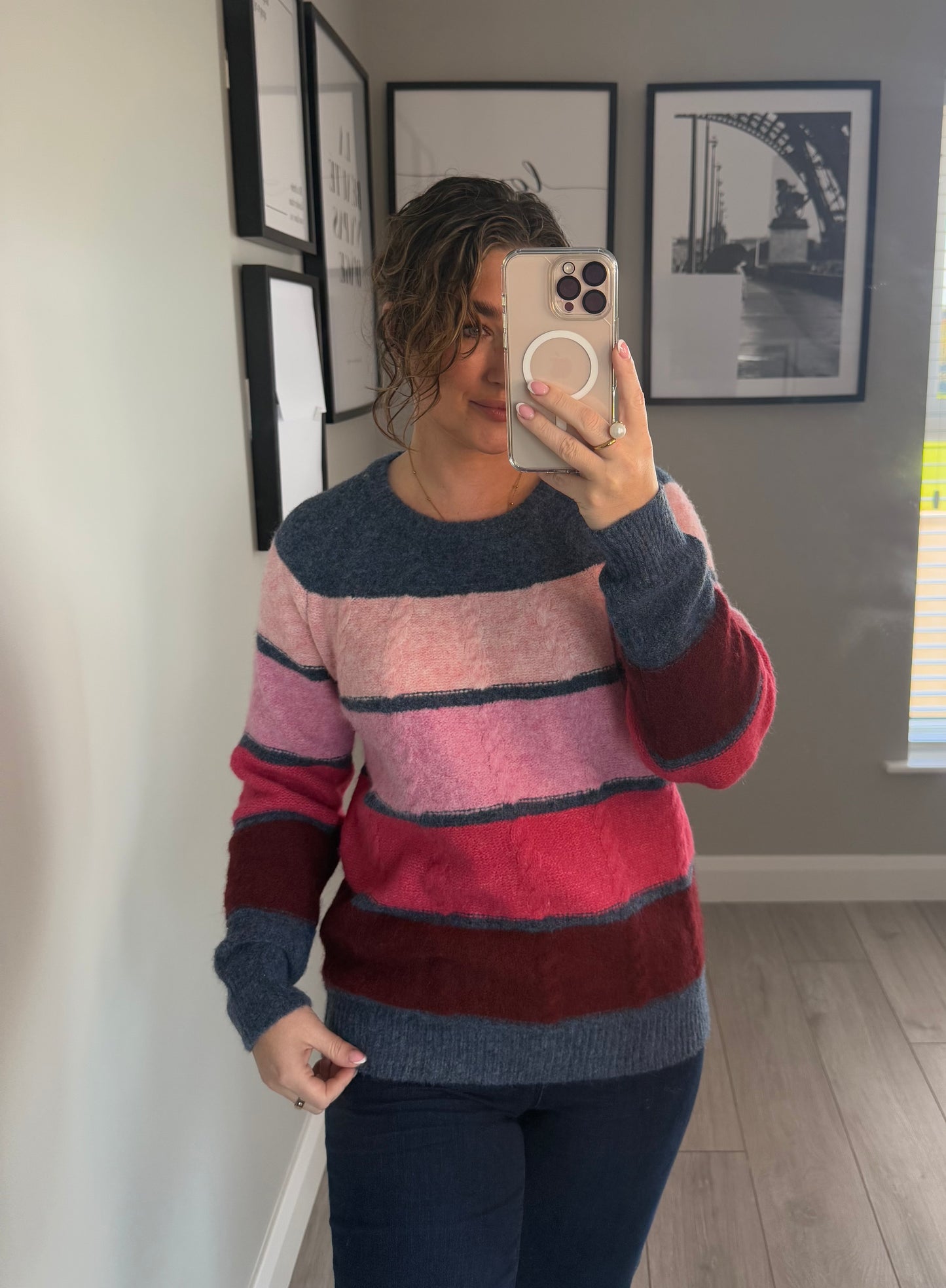 Denim Multi Striped Jumper