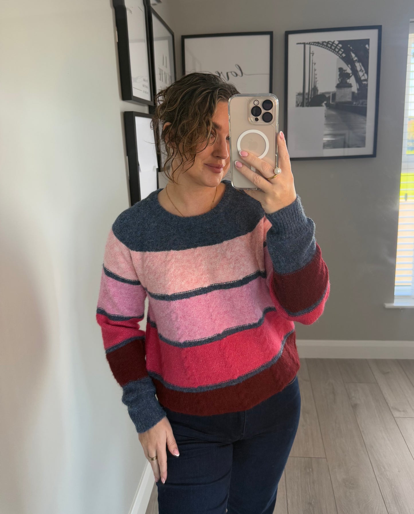Denim Multi Striped Jumper