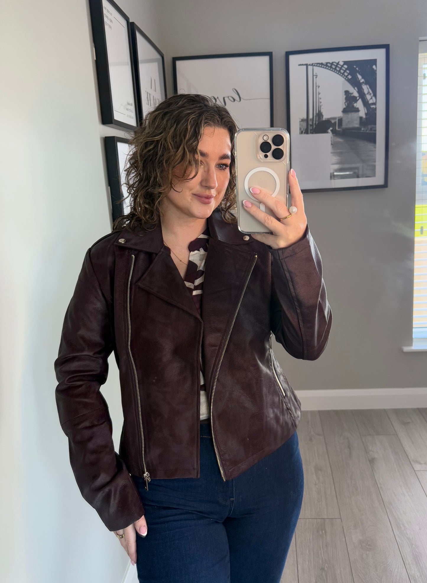 Yest Burgundy Leather Jacket