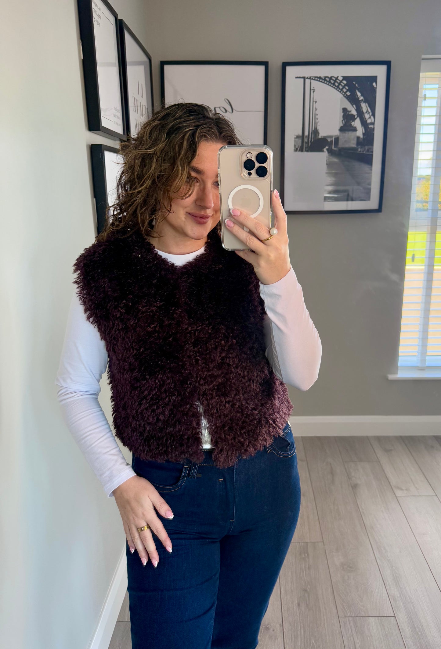 Yest Burgundy Mohair Waistcoat