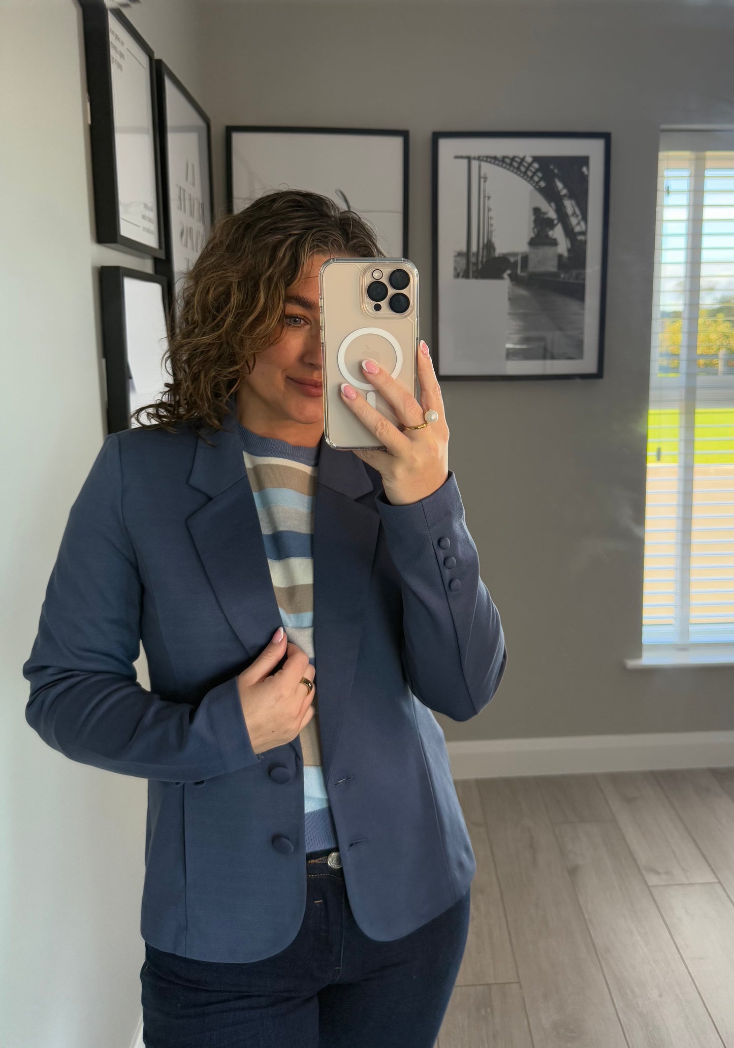 Freequent Denim Blue Blazer