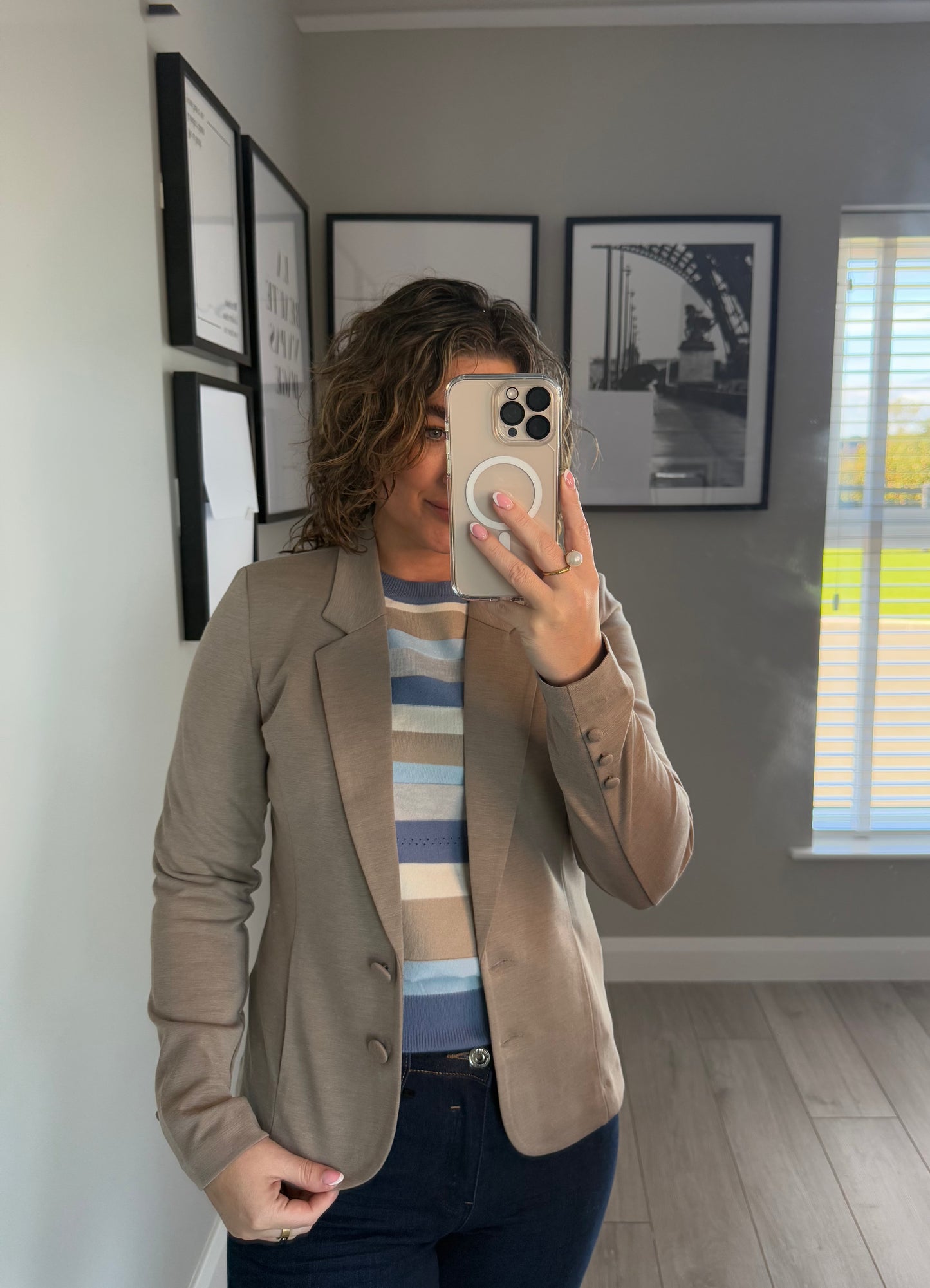 Freequent Taupe Blazer