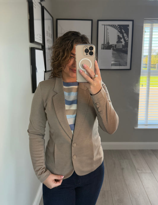 Freequent Taupe Blazer