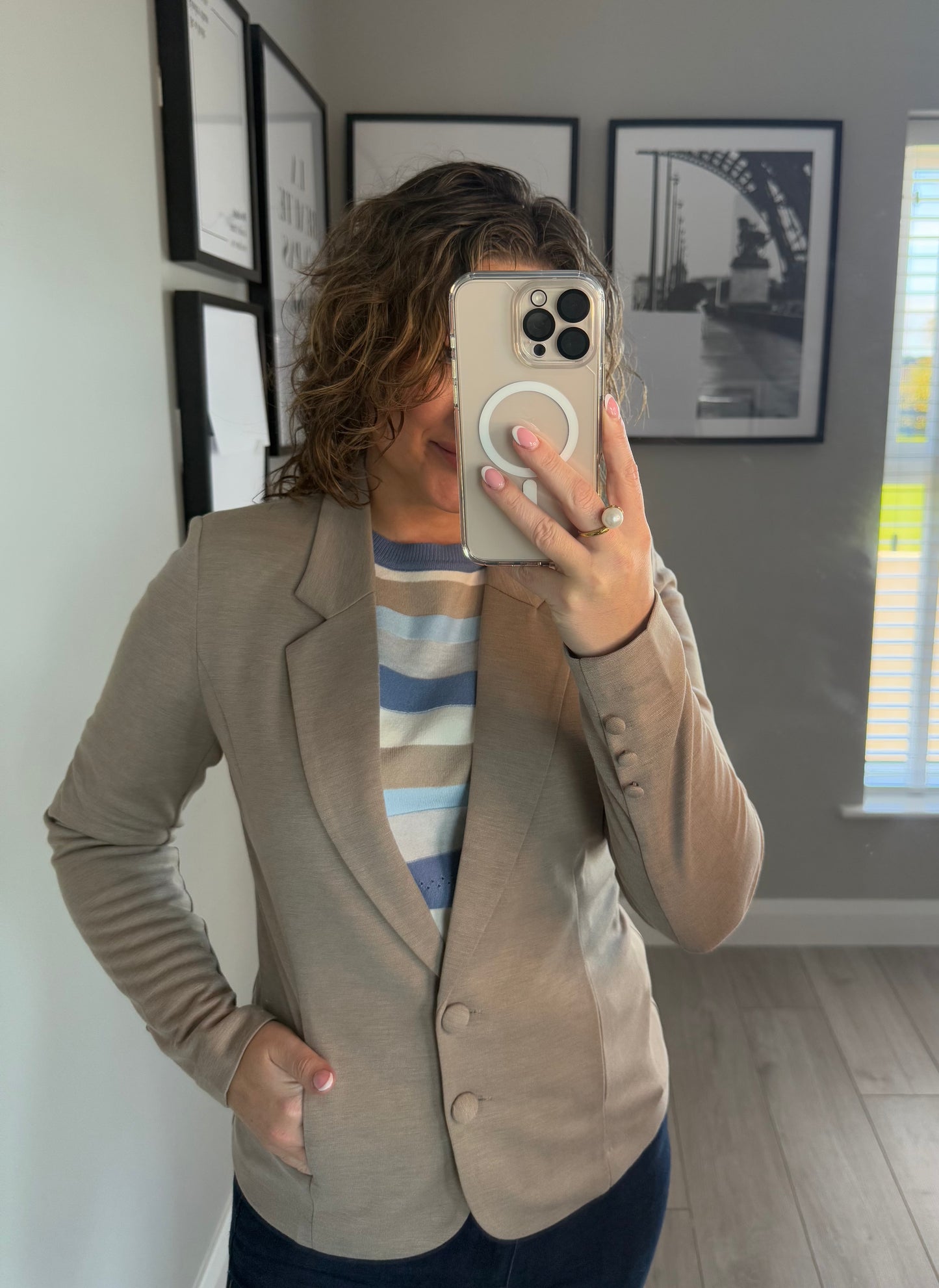 Freequent Taupe Blazer