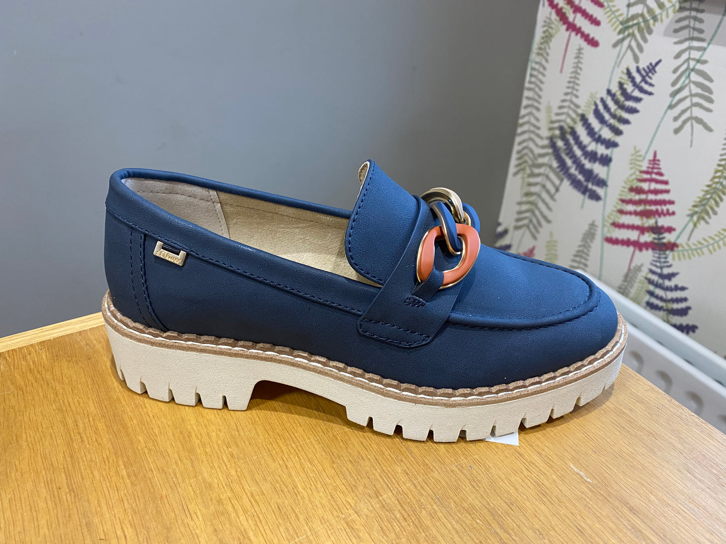 S. Oliver Navy Multi Chain Loafer