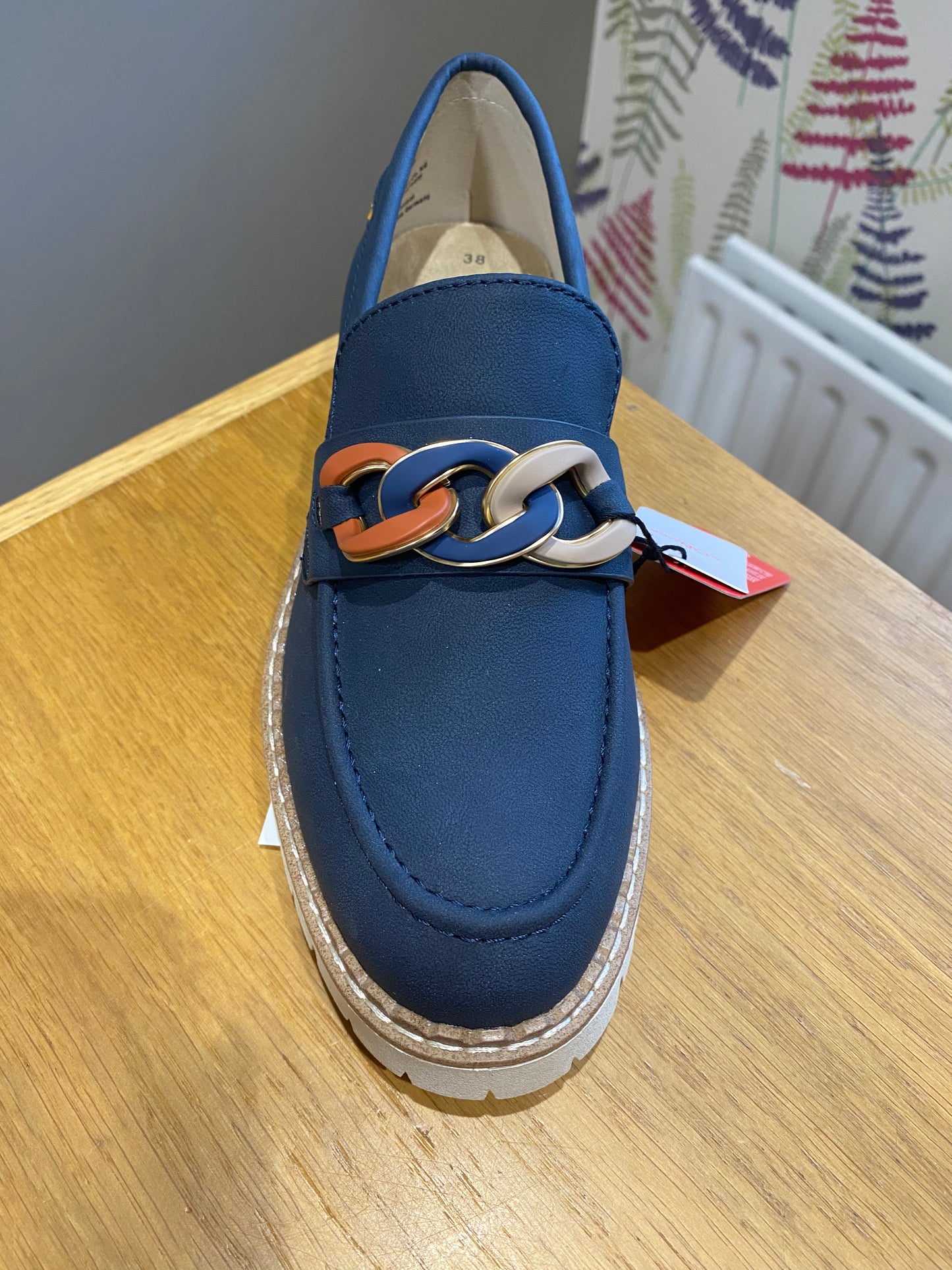S. Oliver Navy Multi Chain Loafer