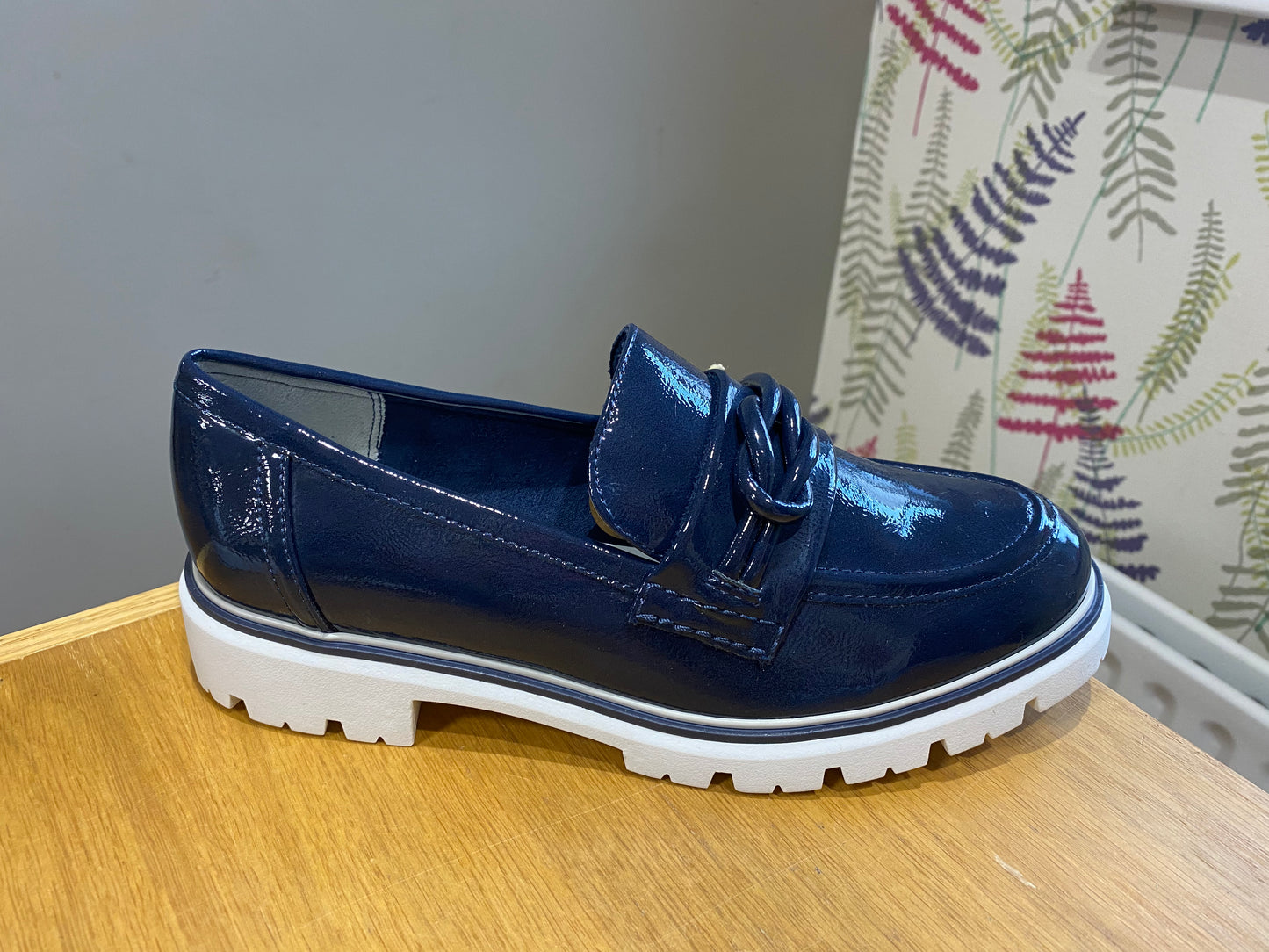 Marco Tozzi Navy Patent Loafer