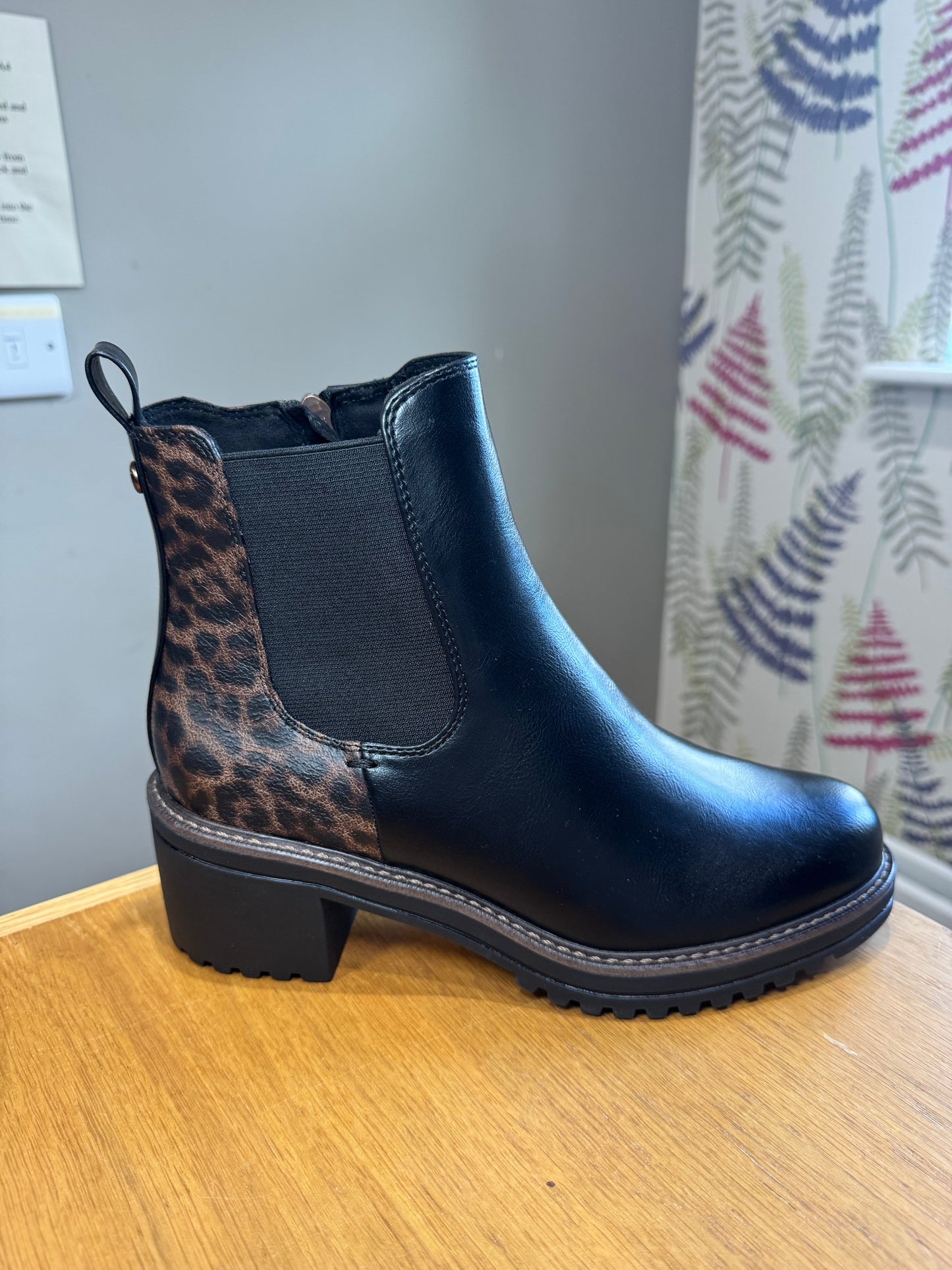 Marco Tozzi Black/Leopard Boot