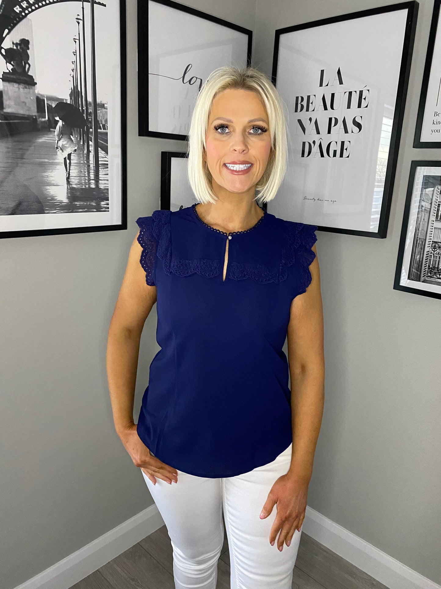 Rant & Rave Dora Navy Top