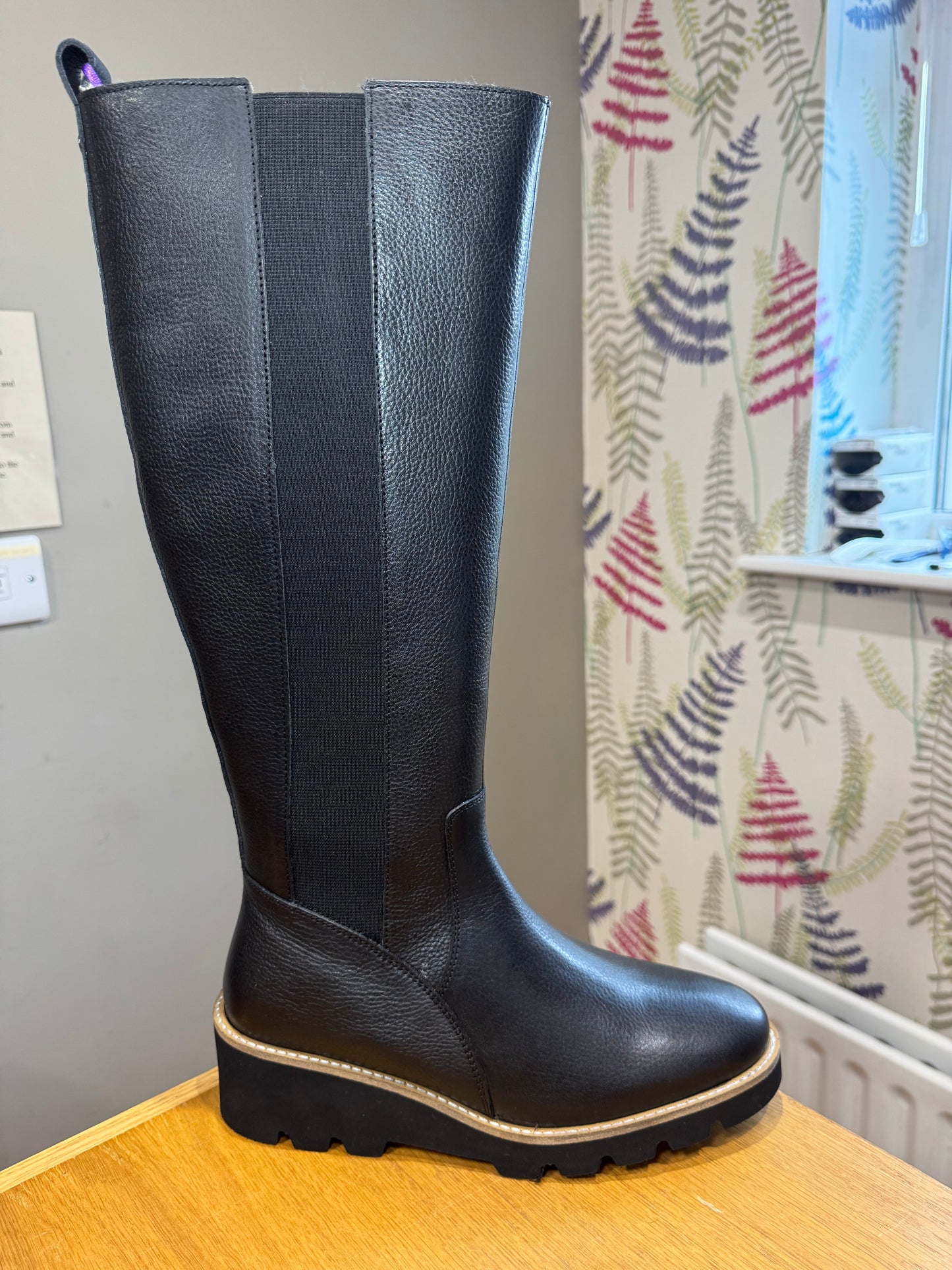 Lotus Wrenley Black Knee Boot