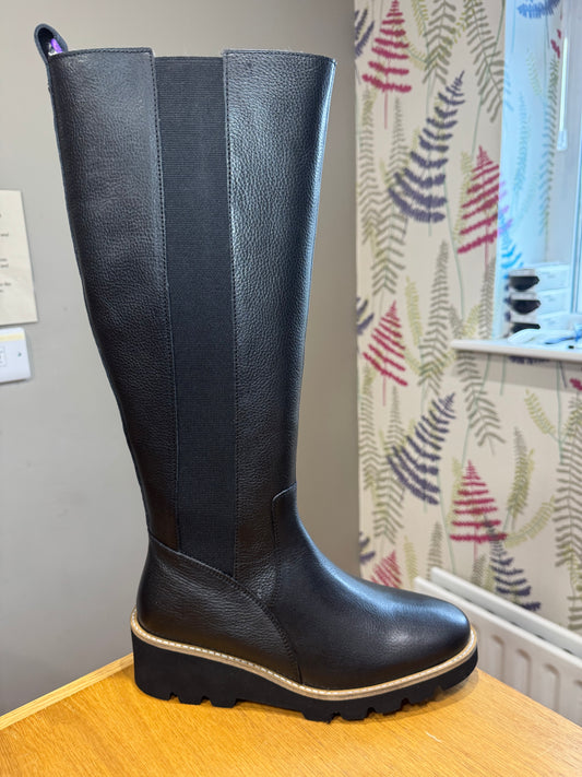 Lotus Wrenley Black Knee Boot