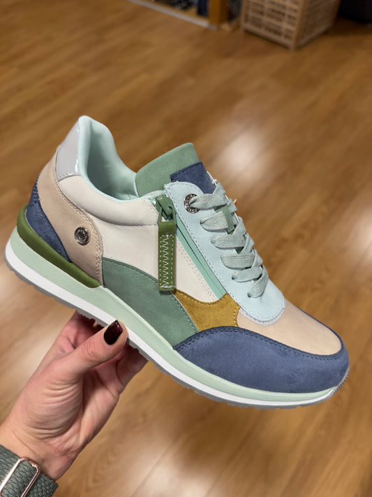 Refresh Denim/Green Zip Trainer