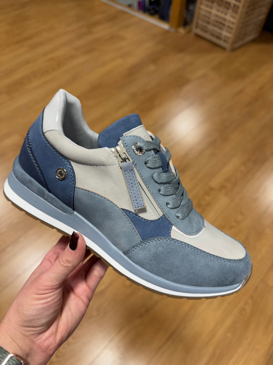 Refresh Denim Blue Zip Trainer
