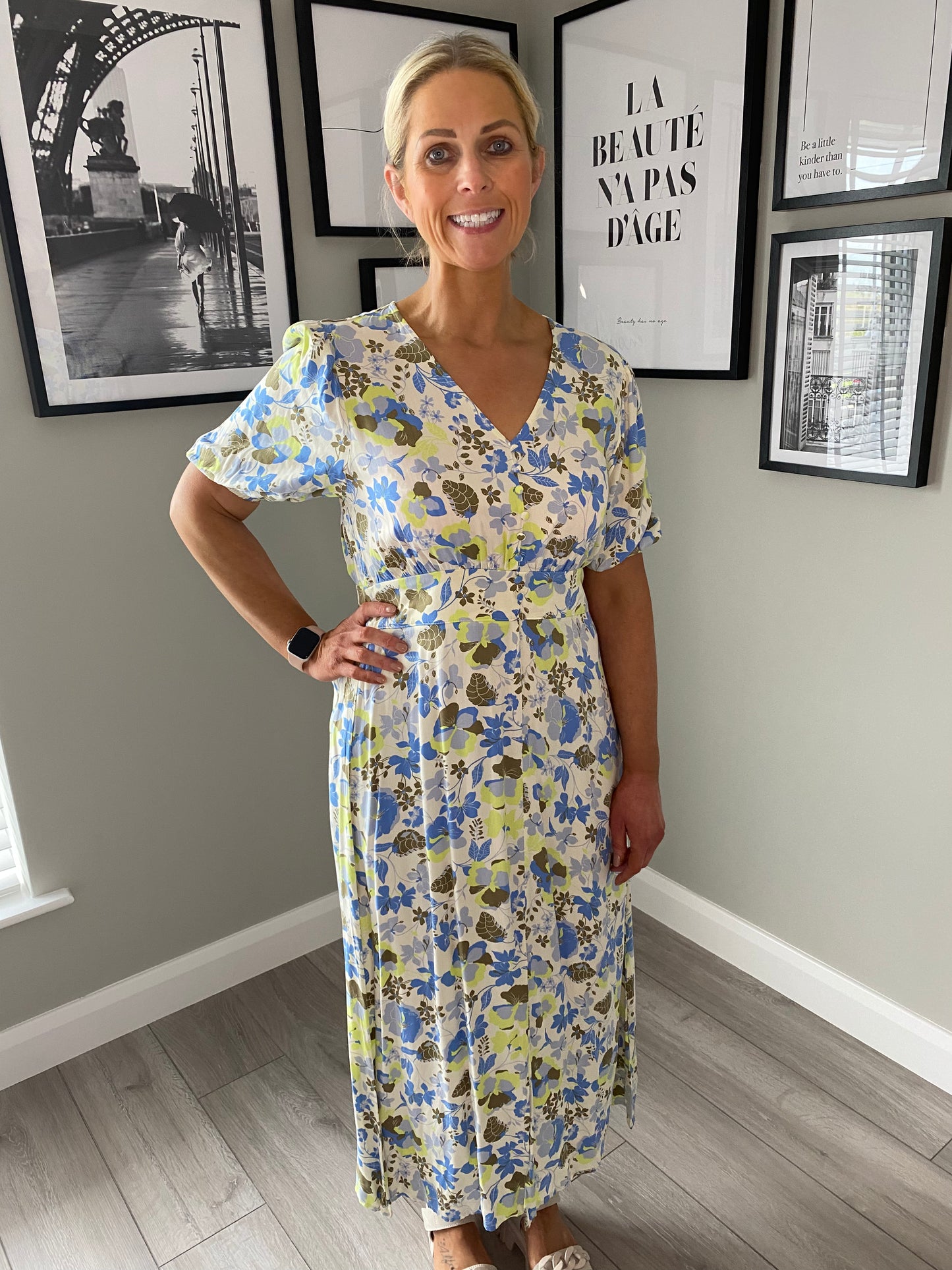 Freequent Blue Floral Maxi Dress