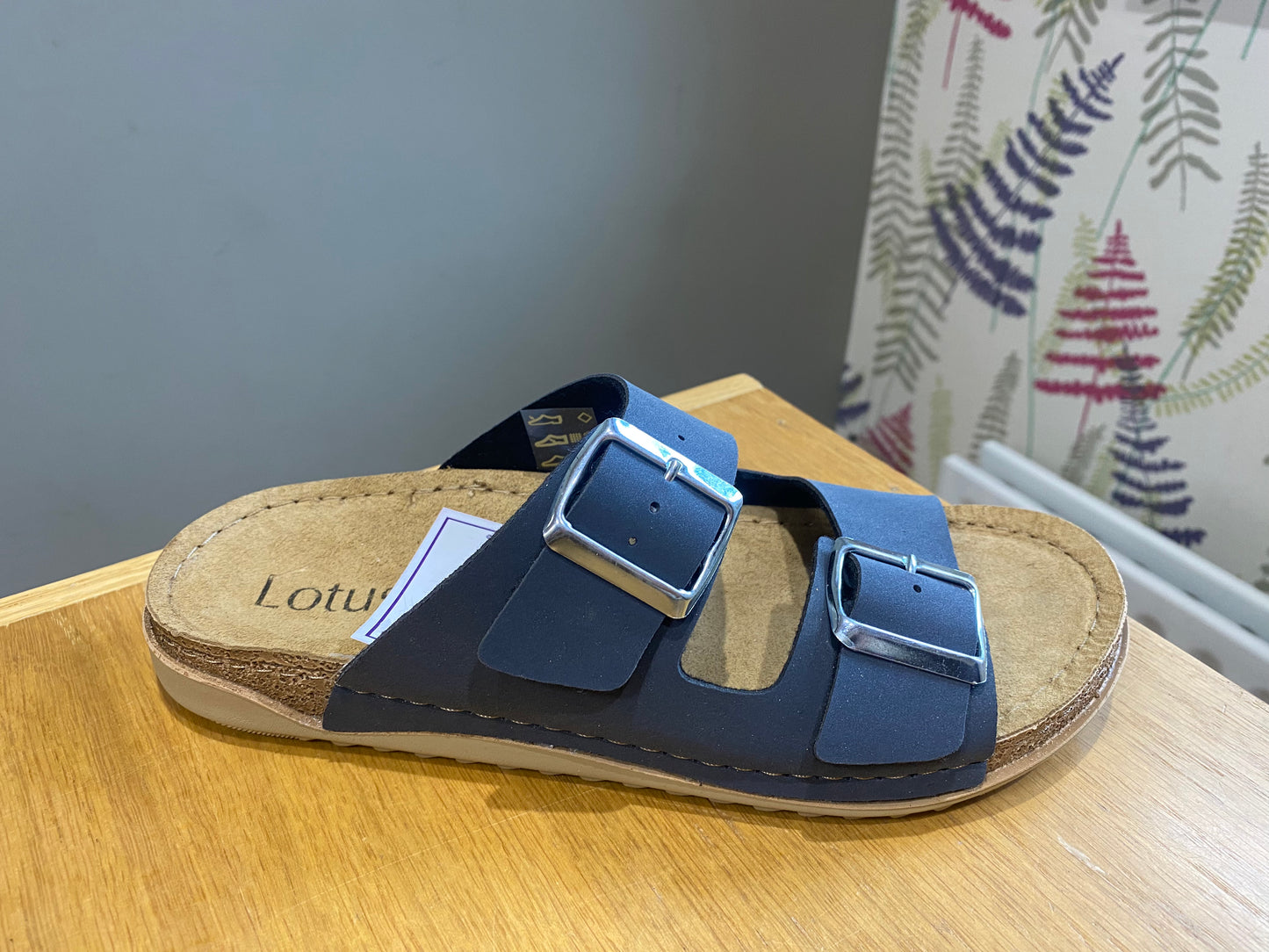 Lotus Sirmione Navy Slide Sandals