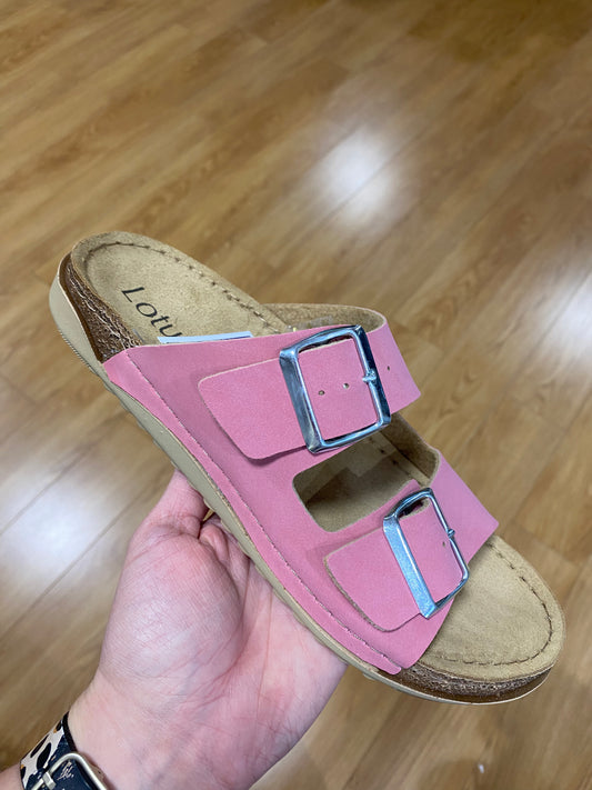 Lotus Sirmione Pink Slide Sandals