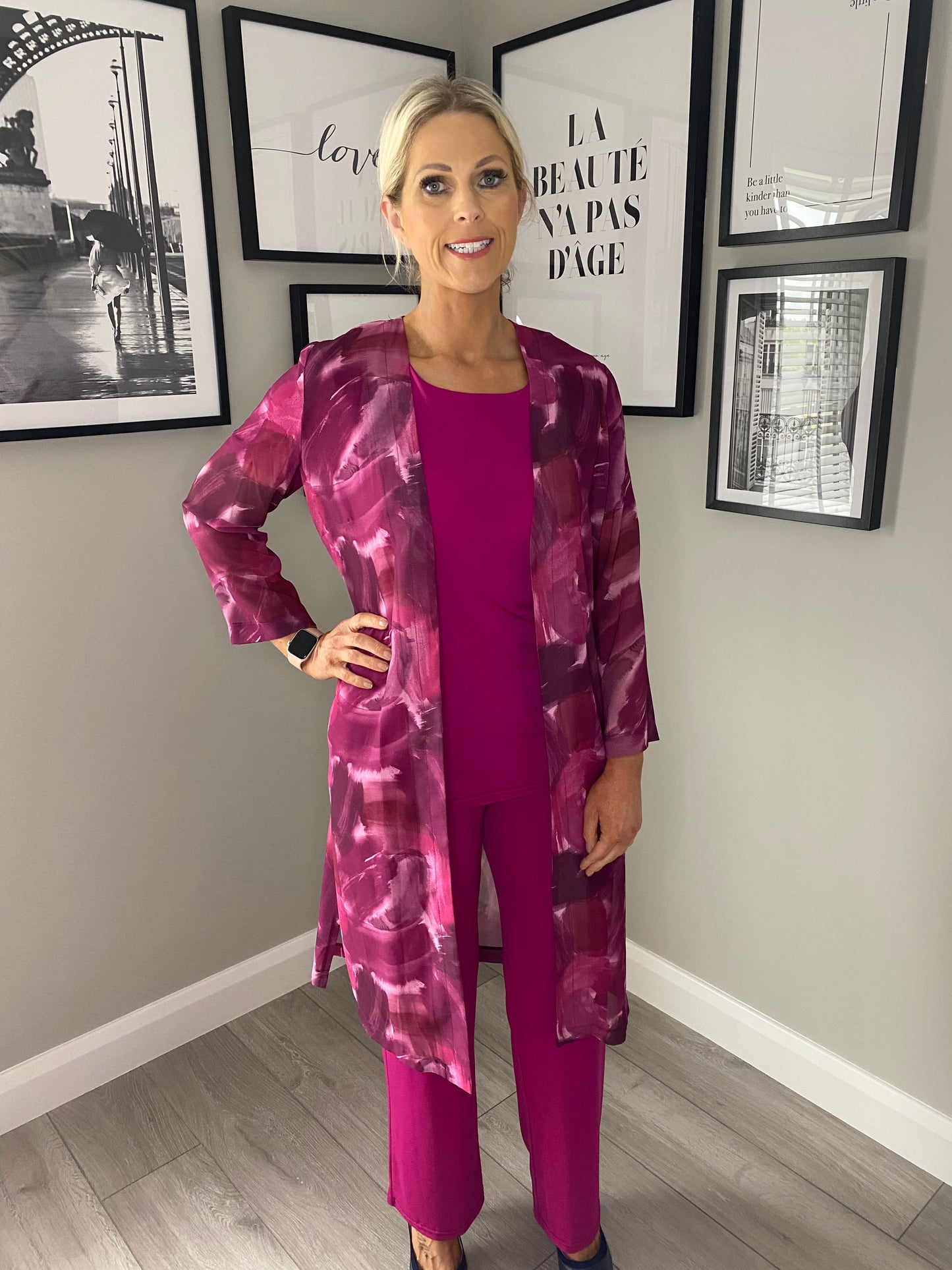 Glitz Burgundy/Magenta Trouser Suit