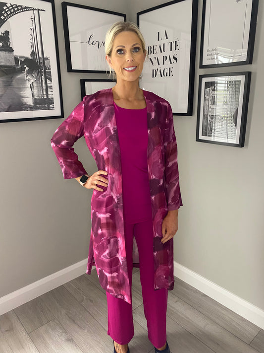 Glitz Burgundy/Magenta Trouser Suit