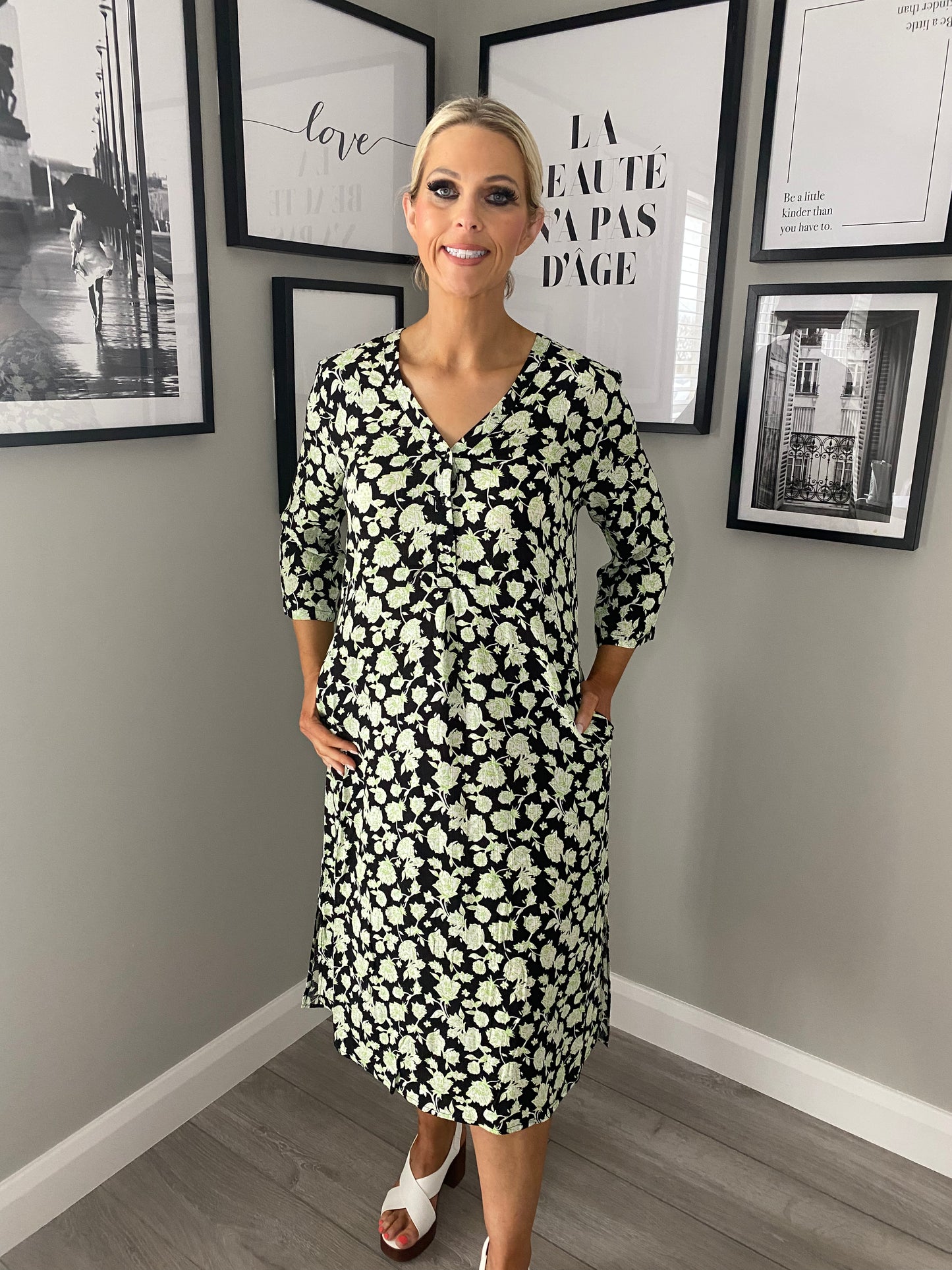 Freequent Black/Green Dress
