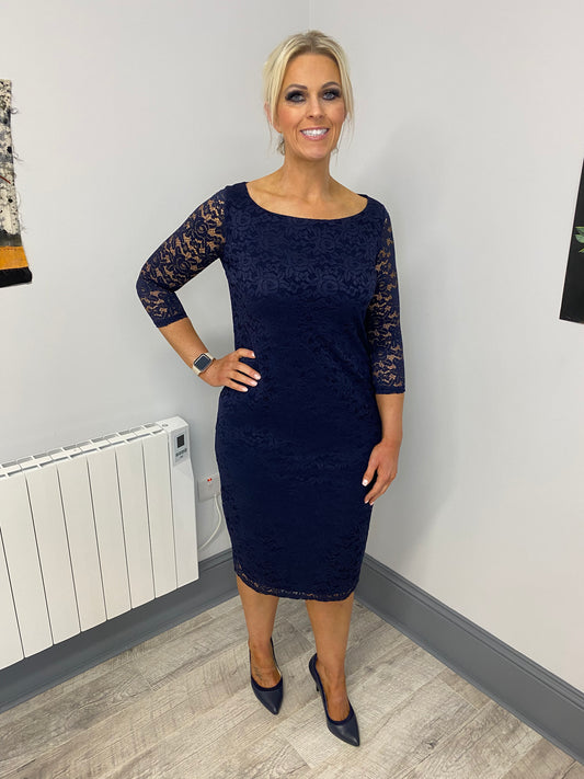 Anonymous Navy Lace Dress