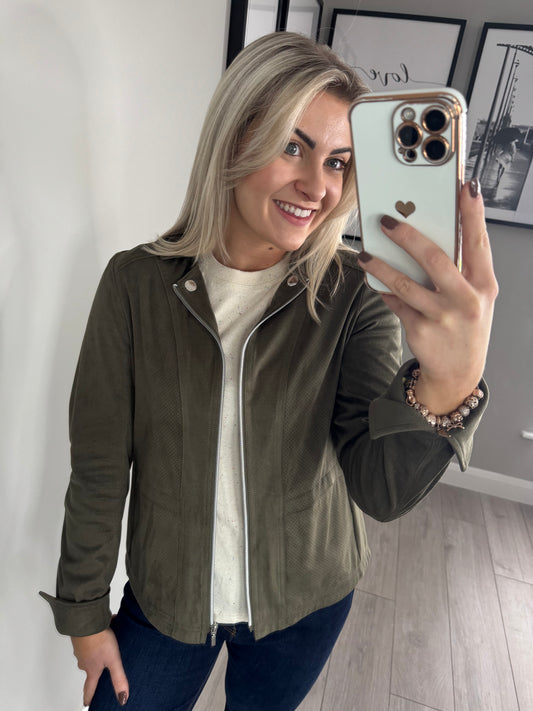 Rever Khaki Suede Jacket