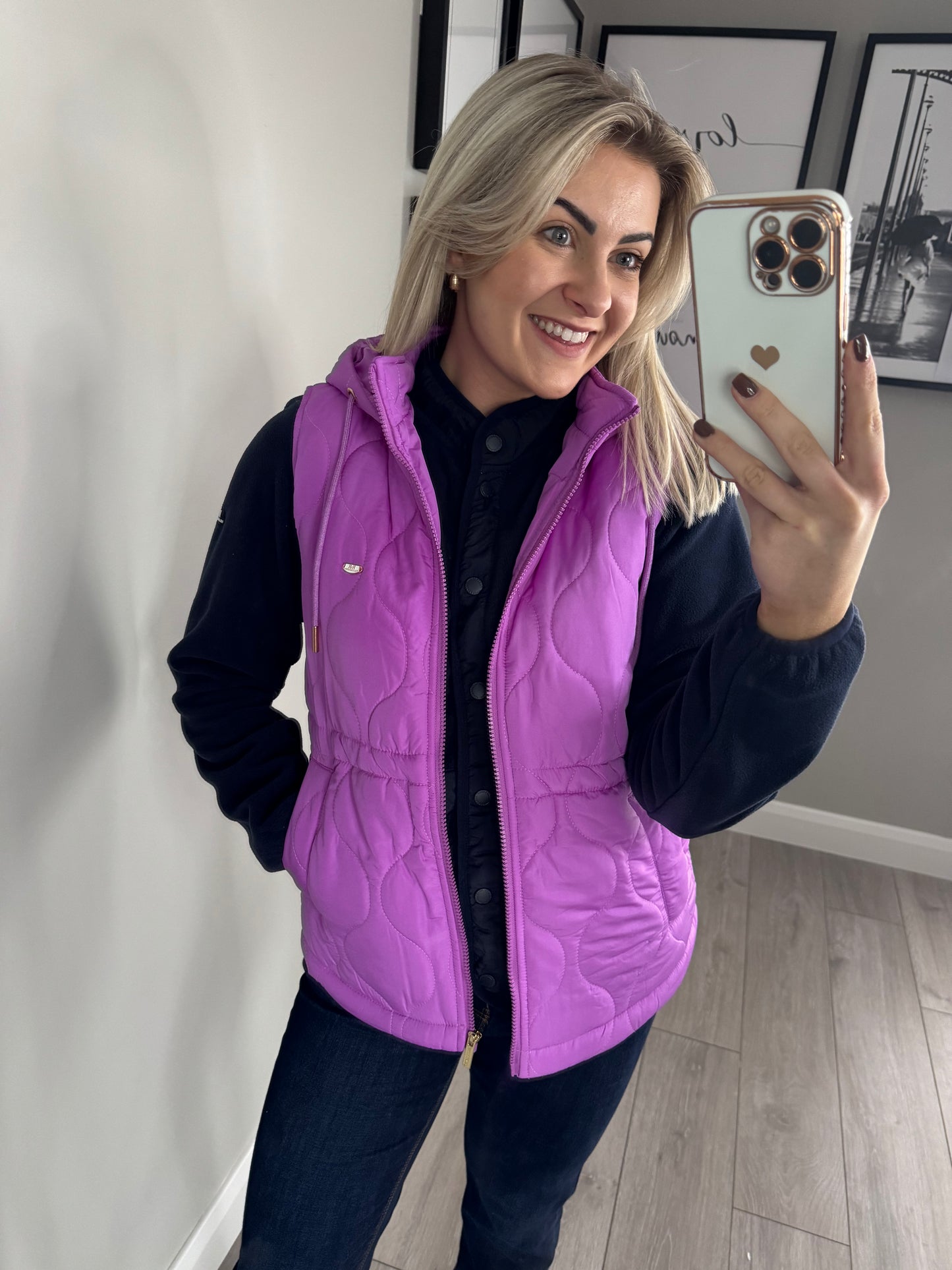 Relax & Renew Denise Magenta Quilted Gilet