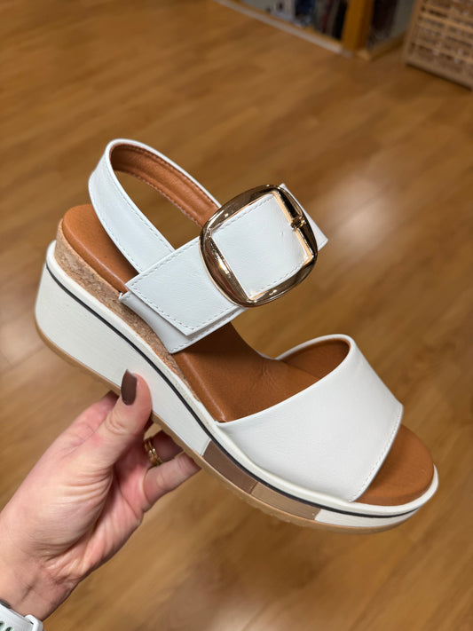 Redz White Wedge Sandal