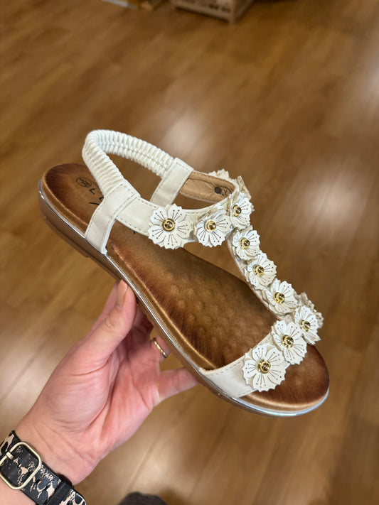 Lunar Bronwyn White Sandal