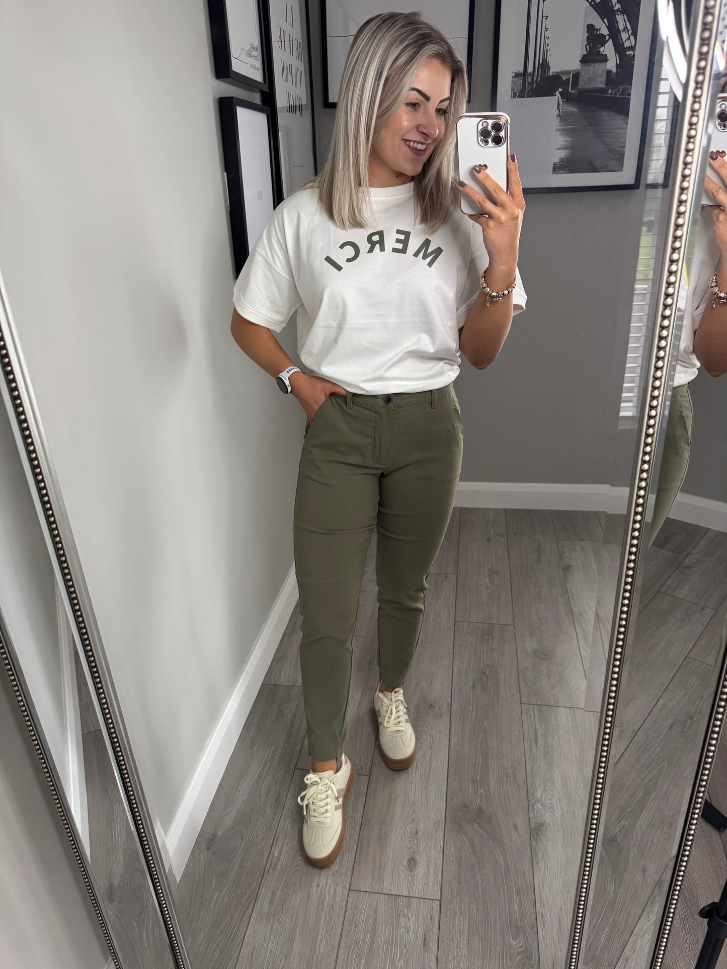 Freequent Khaki Bengaline Trousers