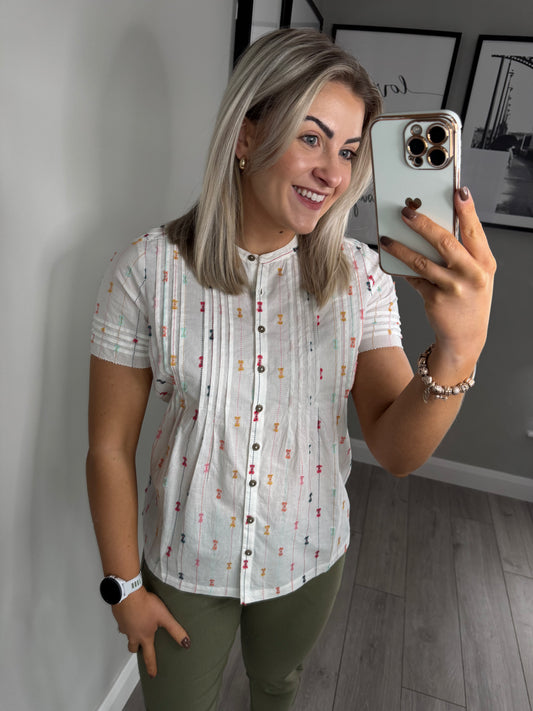 Brakeburn Tide Pool White Blouse