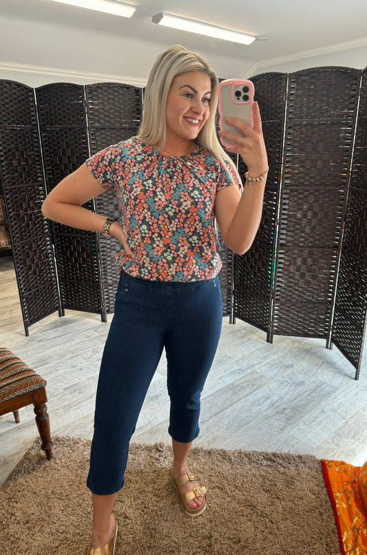 Claudia Denim Crops