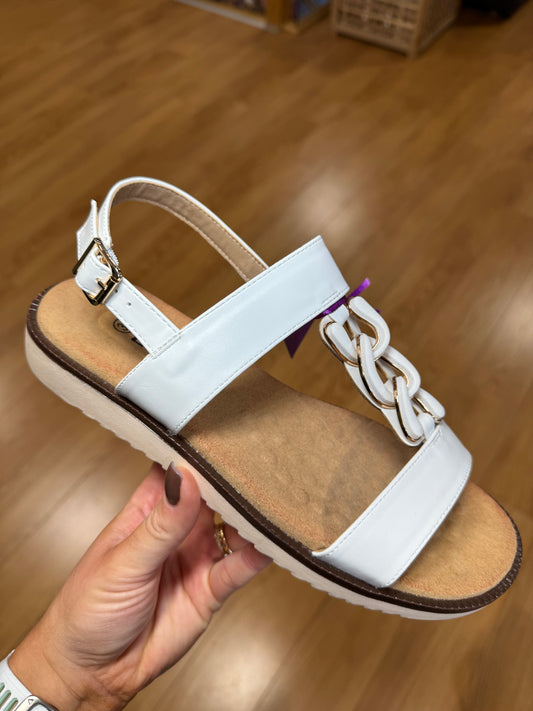 Lotus Joana White Sandal