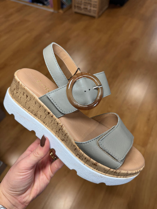 Lotus Cammie Sage Wedge Sandal