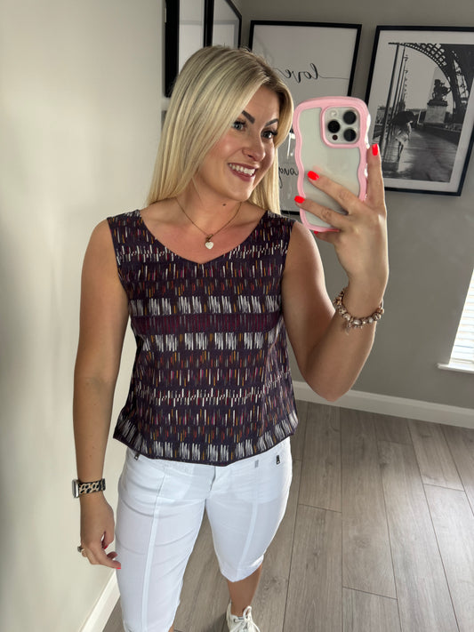 Nomads Purple Printed Top