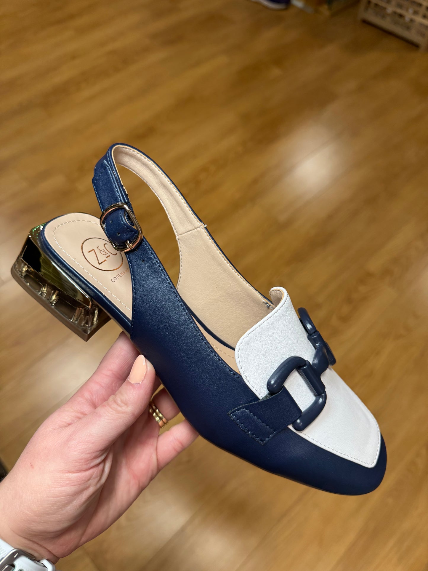 Zanni & Co Diraz Navy Slingback Loafer