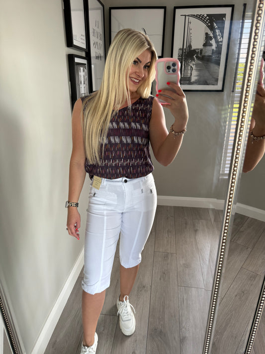 Pinns White Stripe Crops