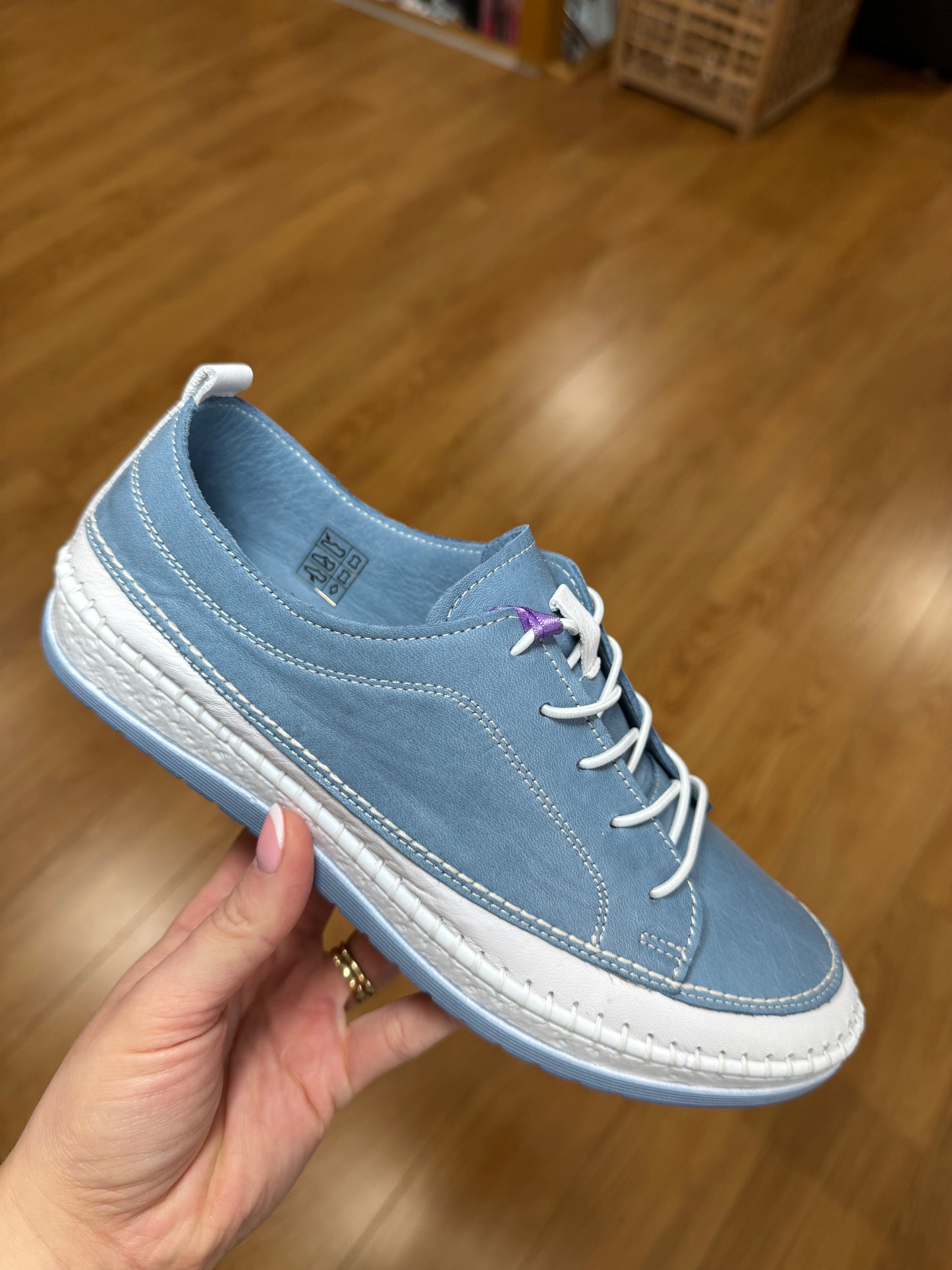 Lotus Rimini Blue Leather Lace Up