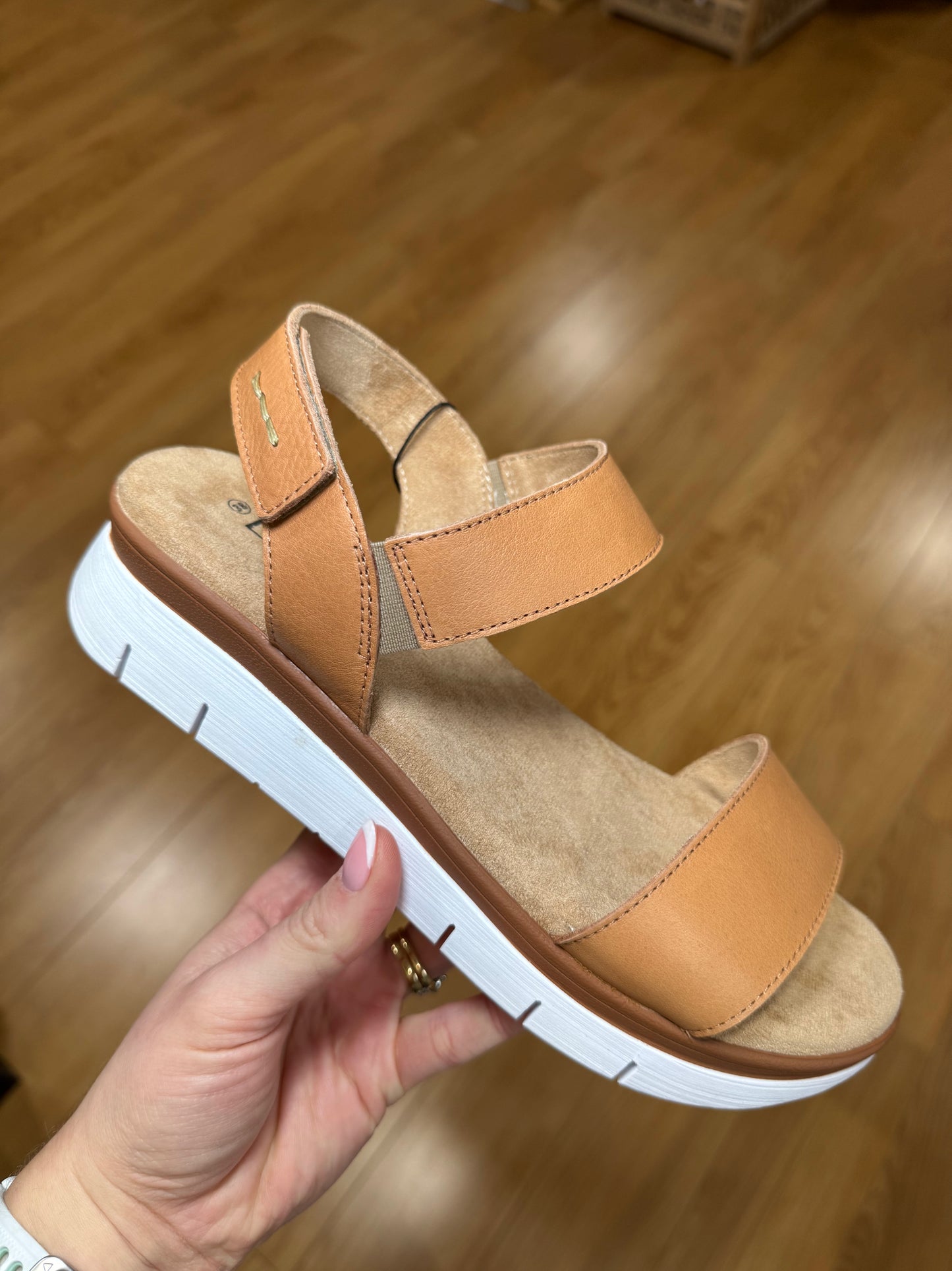 Lotus Facchini Tan Velcro Sandal